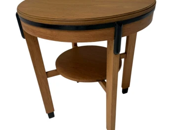 Art Deco Amsterdamse School Round Side Table, 1920s